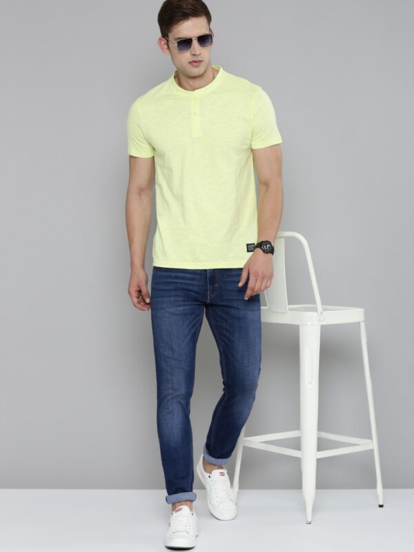Men Tapered Fit Heavy Fade Stretchable Jeans - Image 4