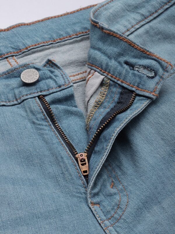 Men Blue 511 Slim Fit Light Fade Stretchable Jeans - Image 5