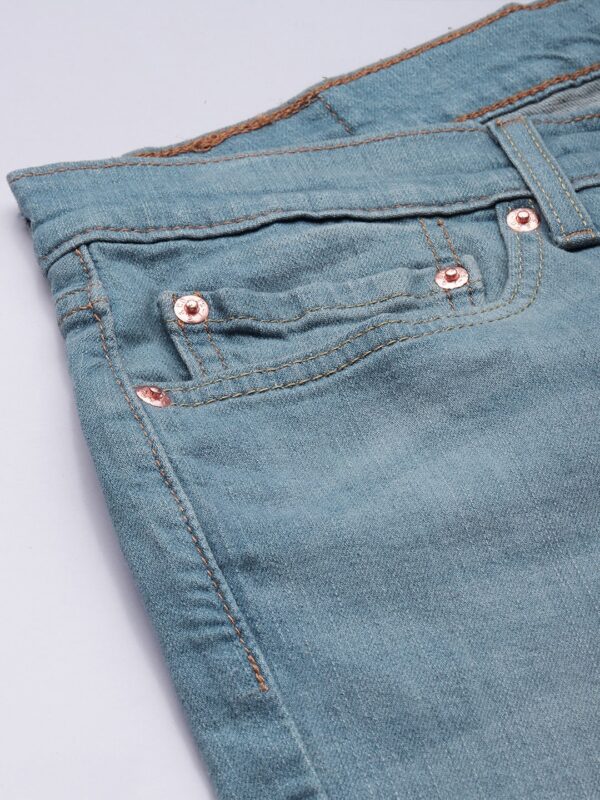 Men Blue 511 Slim Fit Light Fade Stretchable Jeans - Image 6