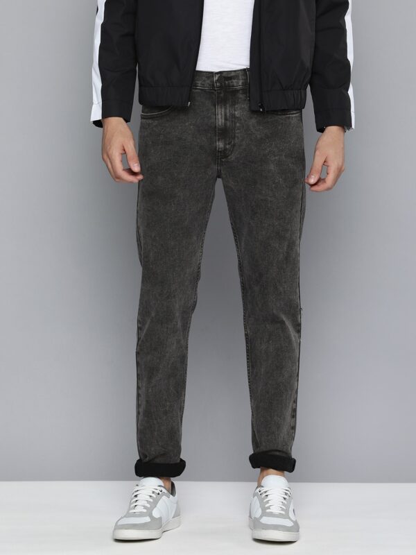 Men Grey 512 Slim Tapered Fit Light Fade Stretchable Jeans