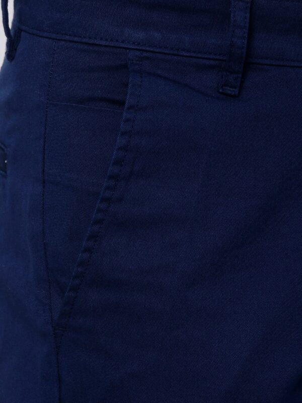 Men Blue Tapered Fit Chinos - Image 4