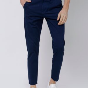Men Blue Tapered Fit Chinos