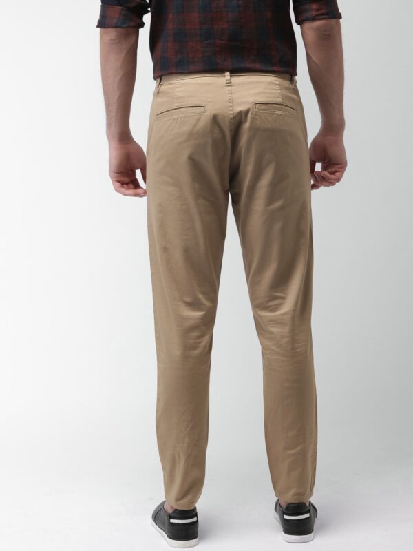 Men Khaki Tapered Fit Chinos - Image 3