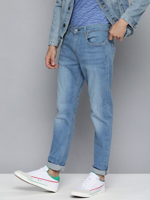 Men Blue 512 Slim Fit Mid-Rise Light Fade Stretchable Jeans