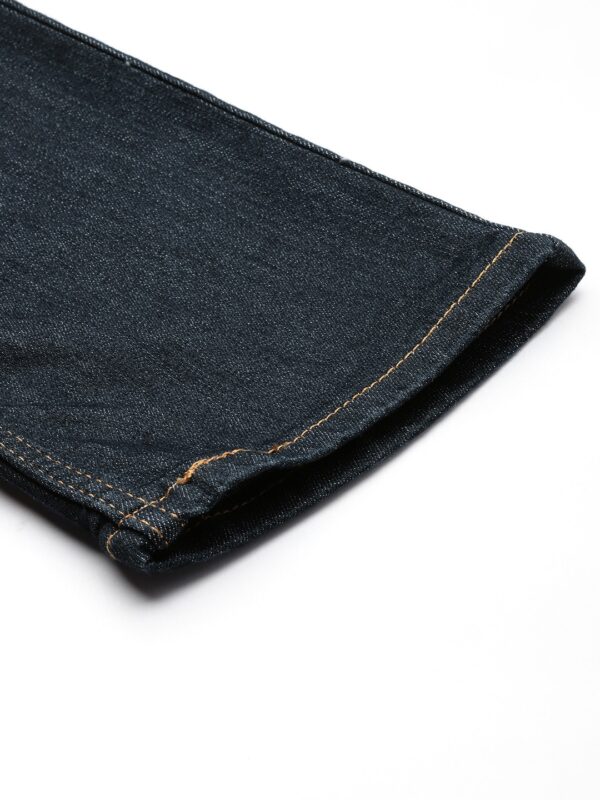 Men Slim Fit Light Fade Stretchable Mid-Rise Jeans - Image 7