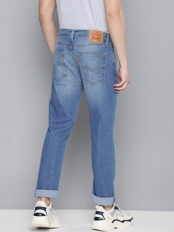 Men Slim Fit Heavy Fade Acid Wash Mid-Rise Stretchable Jeans - Image 3