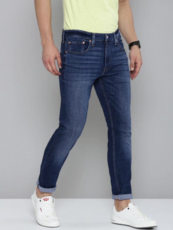 Men Tapered Fit Heavy Fade Stretchable Jeans - Image 2
