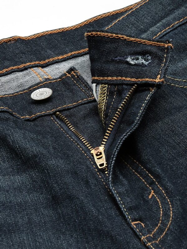 Men Slim Fit Light Fade Stretchable Mid-Rise Jeans - Image 5