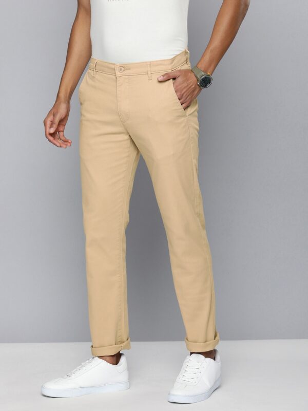 Men Mid-Rise Tapered Fit Chinos Trousers - Image 2