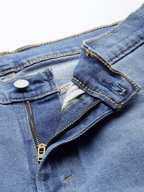 Men Slim Fit Heavy Fade Acid Wash Mid-Rise Stretchable Jeans - Image 5