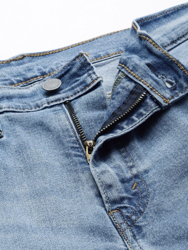 Men Blue 512 Slim Fit High-Rise Light Fade Stretchable Jeans - Image 5