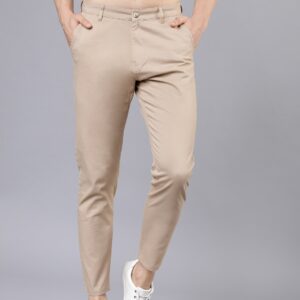 Men Beige Tapered Fit Chinos