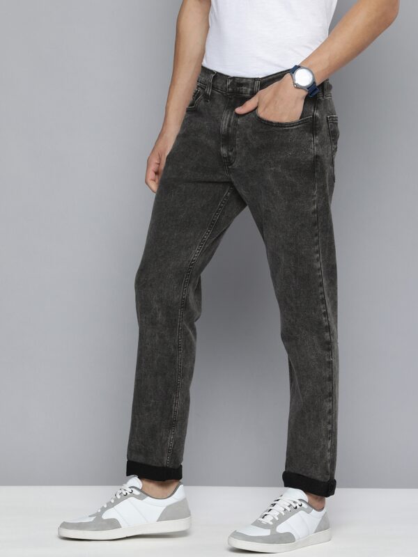 Men Grey 512 Slim Tapered Fit Light Fade Stretchable Jeans - Image 2
