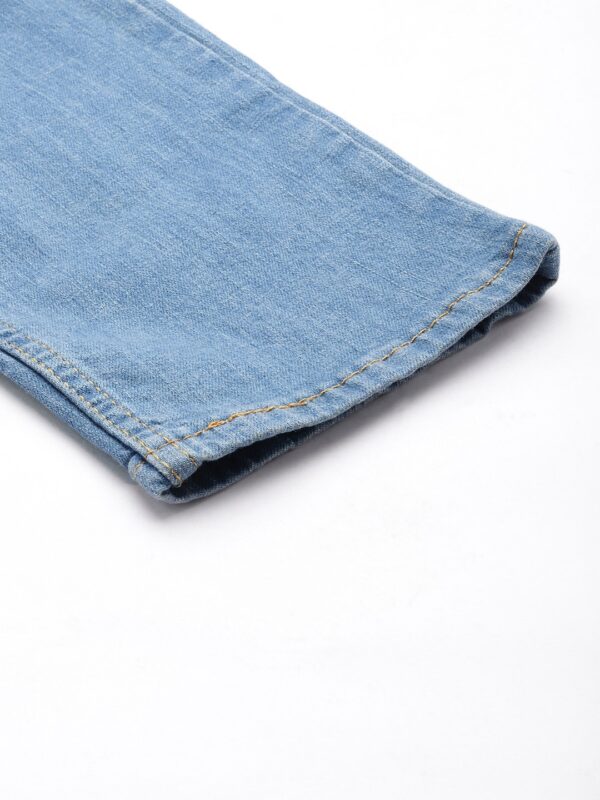 Men Blue 512 Slim Fit Mid-Rise Light Fade Stretchable Jeans - Image 7