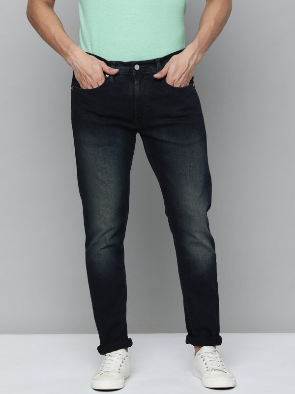Men 512 Tapered Fit Low-Rise Heavy Fade Stretchable Jeans