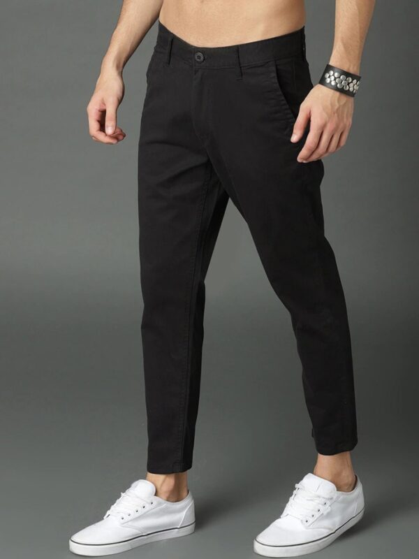 Men Slim Fit Easy Wash Chinos Trousers - Image 2