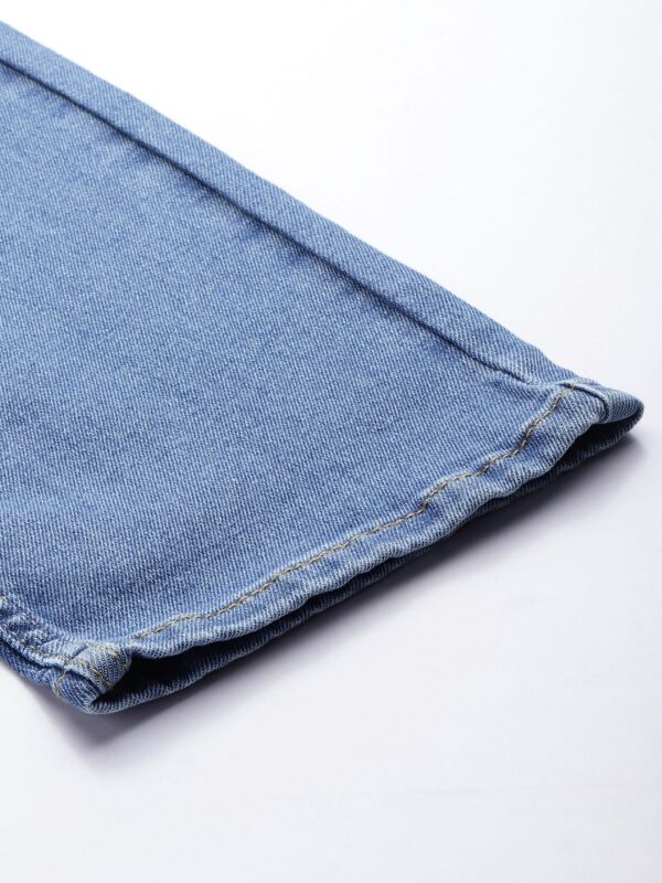 Men Slim Fit Heavy Fade Acid Wash Mid-Rise Stretchable Jeans - Image 7