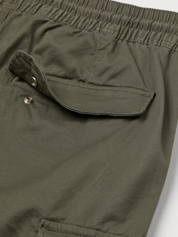 Men Green Solid Cargo Joggers - Image 5
