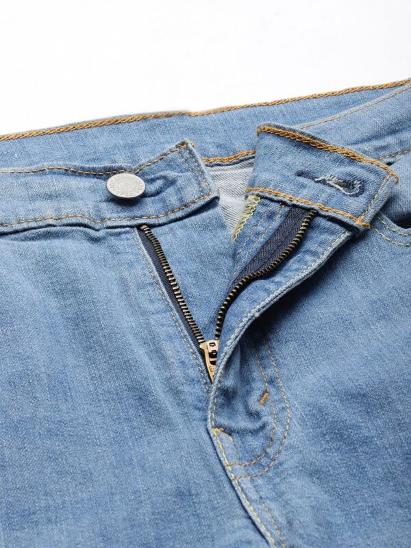 Men Blue 512 Slim Fit Mid-Rise Light Fade Stretchable Jeans - Image 5