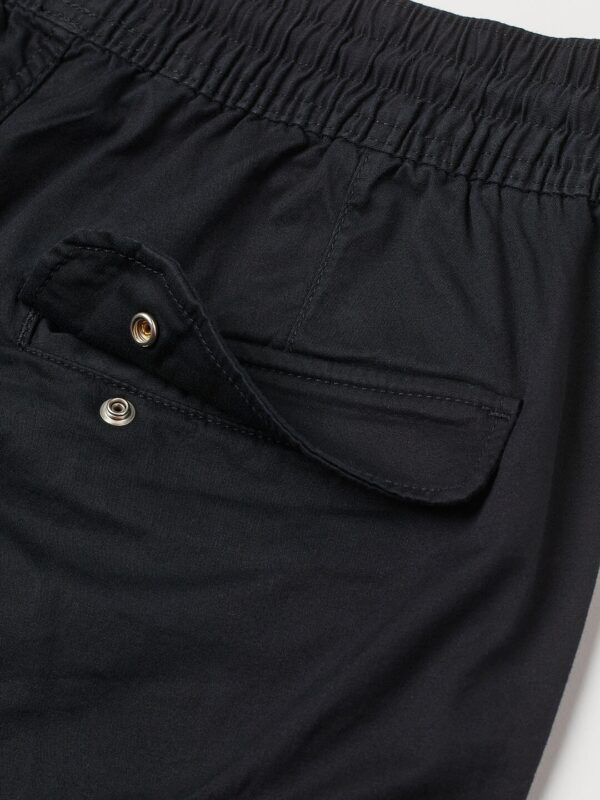 Men Black Solid Cargo Joggers - Image 5