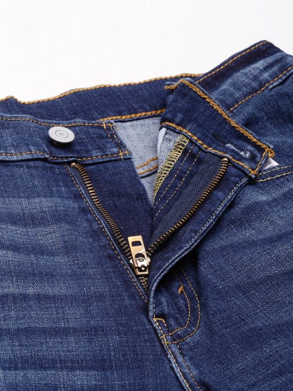 Men Tapered Fit Heavy Fade Stretchable Jeans - Image 5