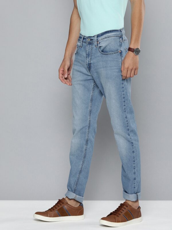 Men Blue 512 Slim Fit High-Rise Light Fade Stretchable Jeans - Image 2