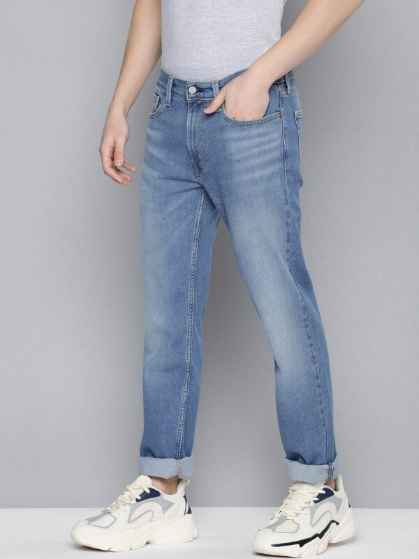 Men Slim Fit Heavy Fade Acid Wash Mid-Rise Stretchable Jeans - Image 2