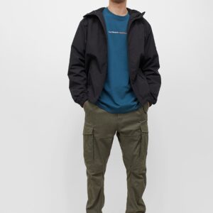 Men Green Solid Cargo Joggers
