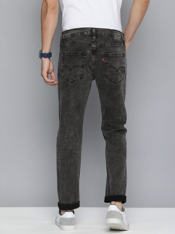 Men Grey 512 Slim Tapered Fit Light Fade Stretchable Jeans - Image 3