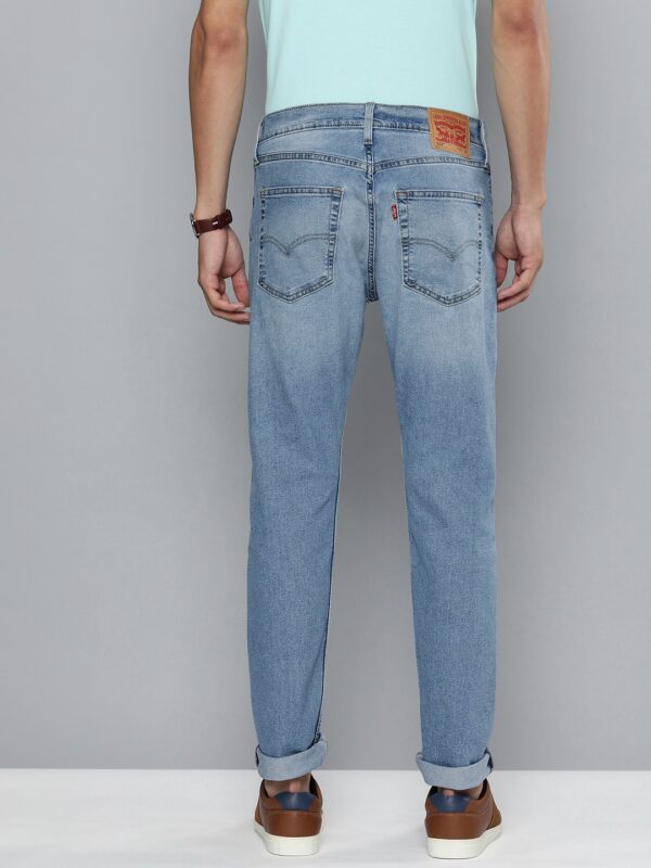 Men Blue 512 Slim Fit High-Rise Light Fade Stretchable Jeans - Image 3